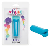 Kyst Lips Mini Massager Blue Silicone Bullet with 10 Vibration Functions and USB Rechargeable BULLETS